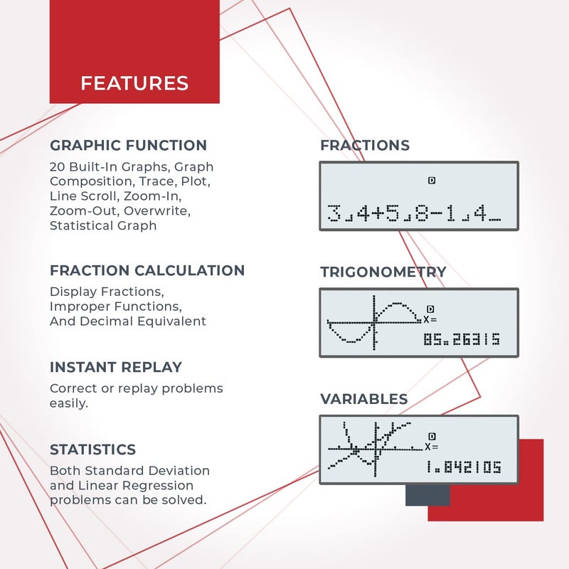 CATIGA Scientific Calculator with Graphic Functions - Multiple Modes with Intuitive Interface - Perfect for Beginner and Advanced Courses, High School or College - Image 2